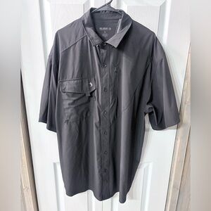 EUC Reel Legends Performance Fishing Men's Black Button Down Shirt size XL